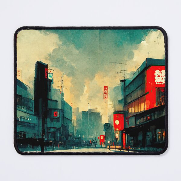 Item preview, Japanese town Lofi Aesthetic No. 4 designed and sold by WolfPack-Art.