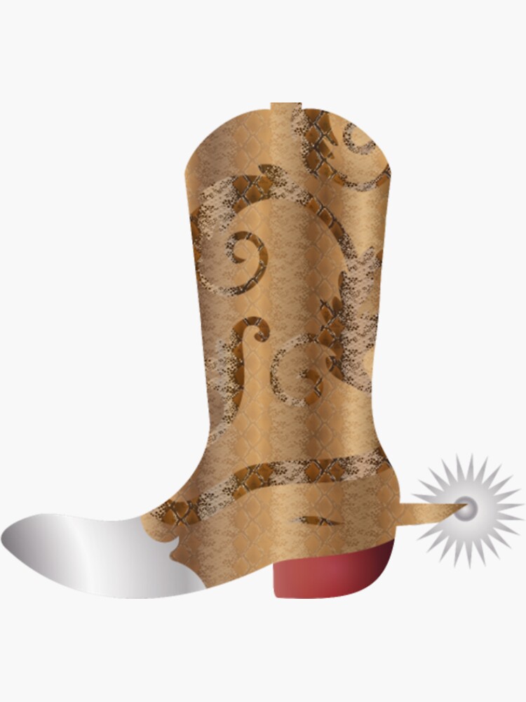 "extravagant western boots in snake leather look" Sticker for Sale by