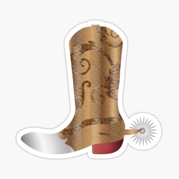 "extravagant western boots in snake leather look" Sticker for Sale by