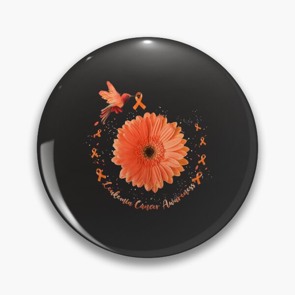 Item preview, Hummingbird Orange Sunflower Leukemia Cancer Awareness   designed and sold by Miriam Brayan.