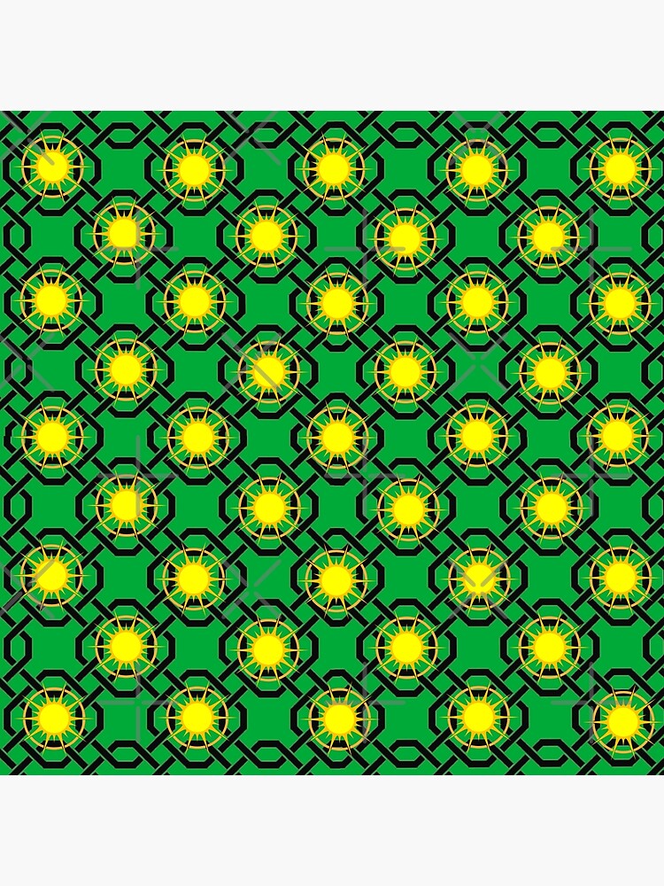 Thumbnail 3 of 3, Throw Pillow, Awesome Green and Yellow Seamless Patterns Decorative Pillow | For Homes and Offices Many | Cute Patterns designed and sold by realtimestore.