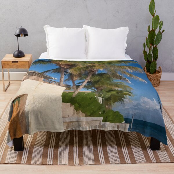 Item preview, Florida Oceanfront Palm Trees - Watercolour Style designed and sold by WWWC2288.