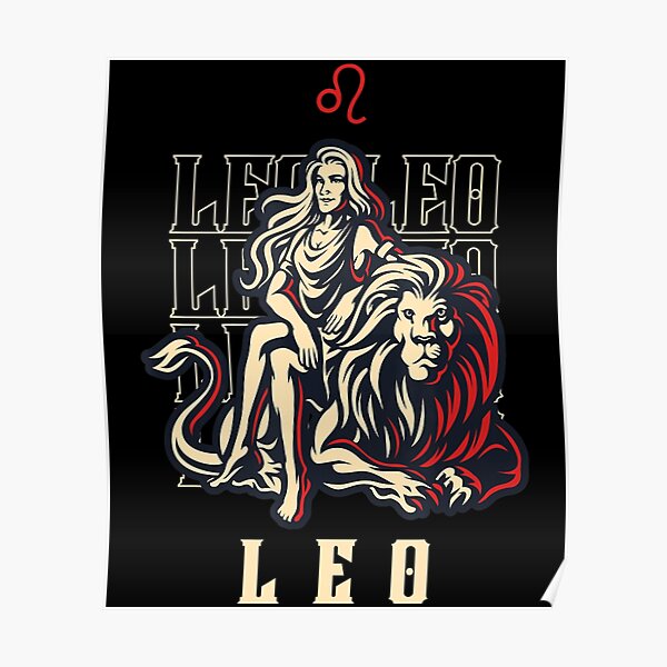 Leo Pin Up Astrology Zodiac Sign Poster For Sale By ThuyTroi Redbubble