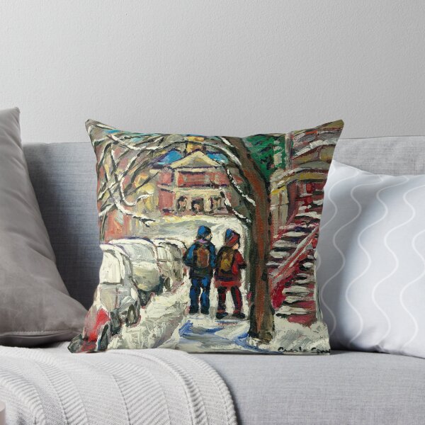 Item preview, WALKING BY SNOWY RED STAIRCASE MONTREAL MCGILL UNIVERSITY designed and sold by Carole  Spandau.