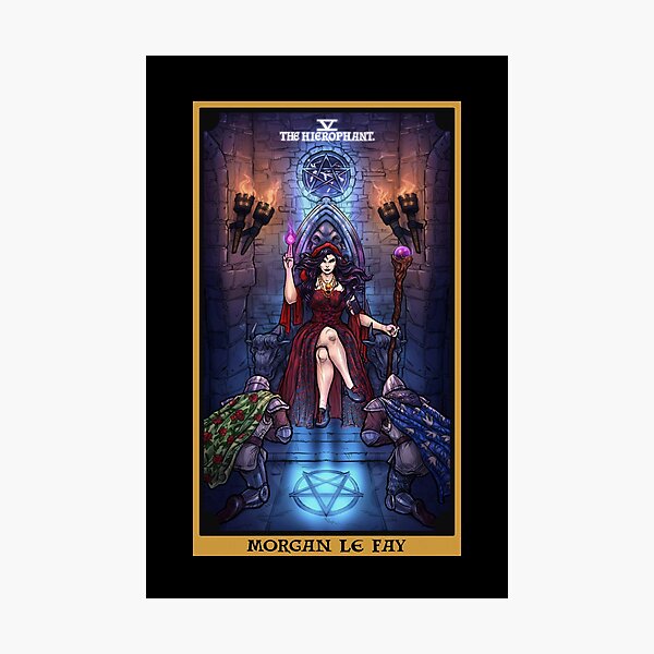 Artikelvorschau, Morgan Le Fay Die Hierophant-Tarot-Karte entworfen und verkauft von TheGhoulishGarb.
