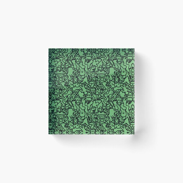 Item preview, Doodles pattern 2 green designed and sold by Jrfiguer7.