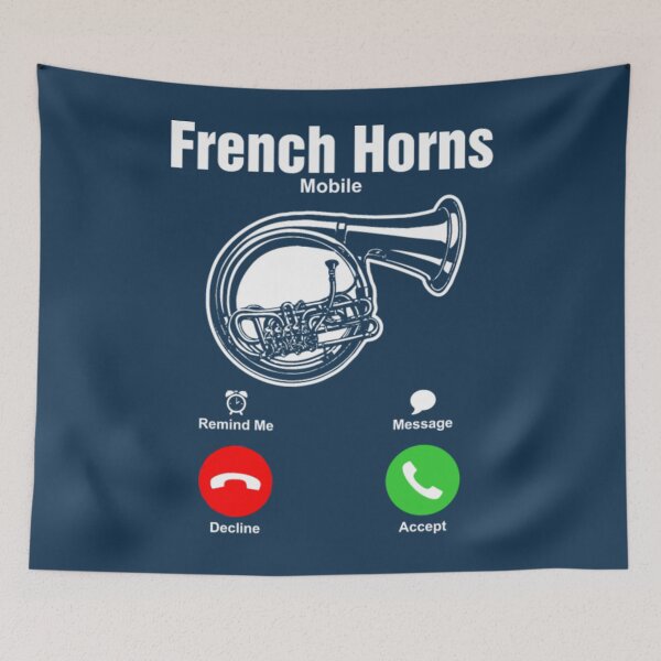 Item preview, French Horns Mobile Tshirt designed and sold by NathanVrij.