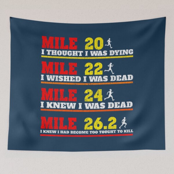 Item preview, Funny Marathoner Runner Thoughts Running Joke designed and sold by NathanVrij.