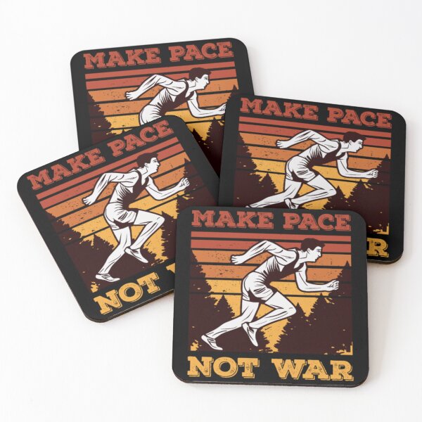 Artikelvorschau, Lustiges Retro Laufendes Läufer-Geschenk Machen Sie Tempo, nicht Krieg entworfen und verkauft von NathanVrij.