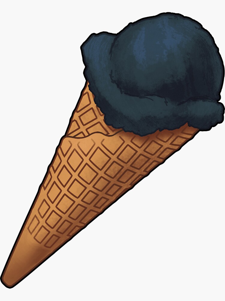 "Black Licorice Ice Cream Cone" Sticker for Sale by torchbrenner