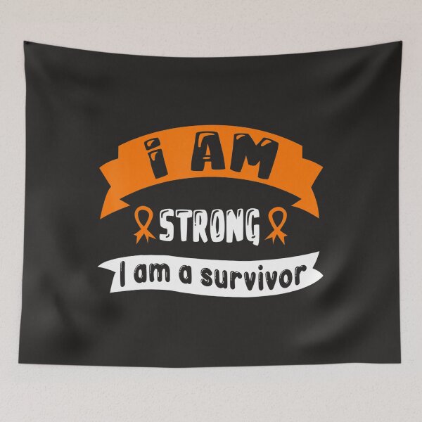 Item preview, I Am Strong I Am A Survivor  Leukemia Cancer Awareness  designed and sold by Miriam Brayan.