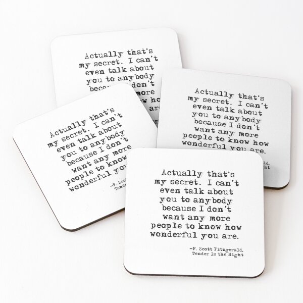 Item preview, That's my secret - Fitzgerald quote designed and sold by peggieprints.