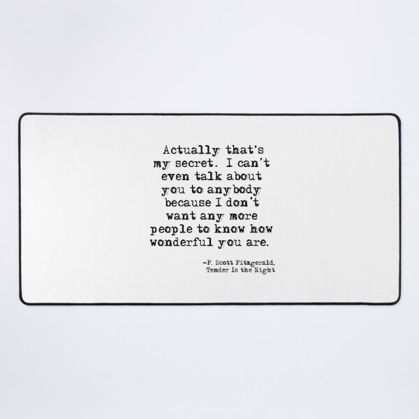 Item preview, That's my secret - Fitzgerald quote designed and sold by peggieprints.
