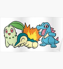 Johto Starters Poster