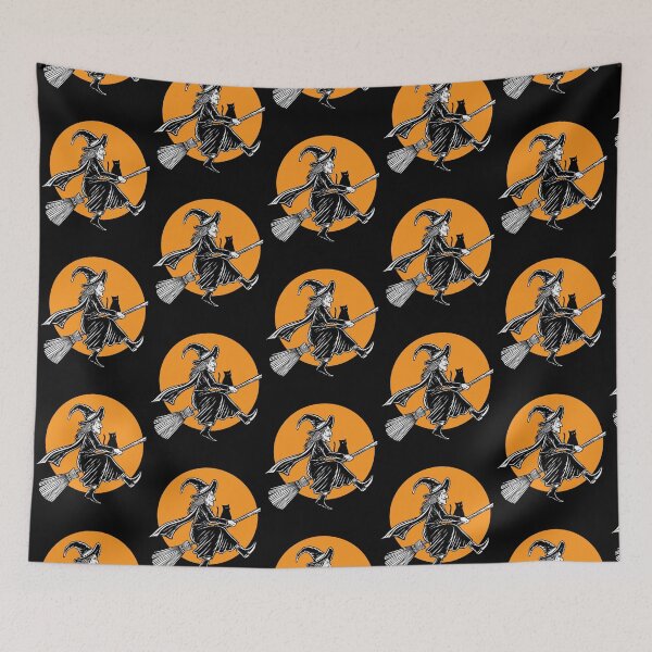 Item preview, illustration flying Halloween witch masks shirt  Graphic    designed and sold by JUNKTEESZONE.