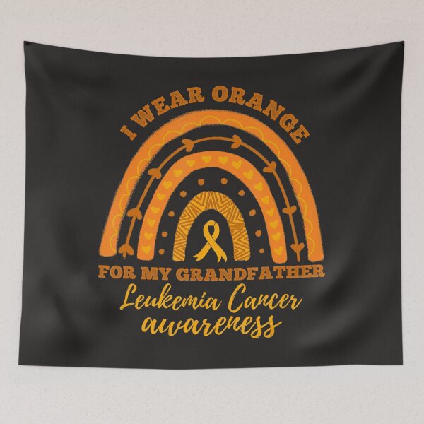 Item preview, I We Wear Orange For Grandfather Leukemia Cancer Awareness  designed and sold by Miriam Brayan.
