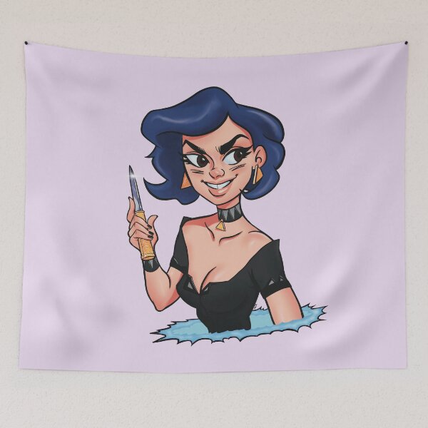 Item preview, Knife Girl (black line) designed and sold by Superdooperman.