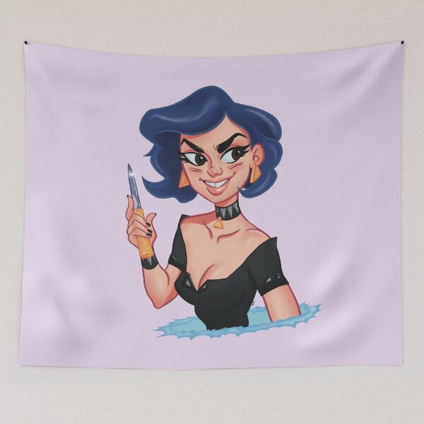 Item preview, Knife Girl (colored line) designed and sold by Superdooperman.