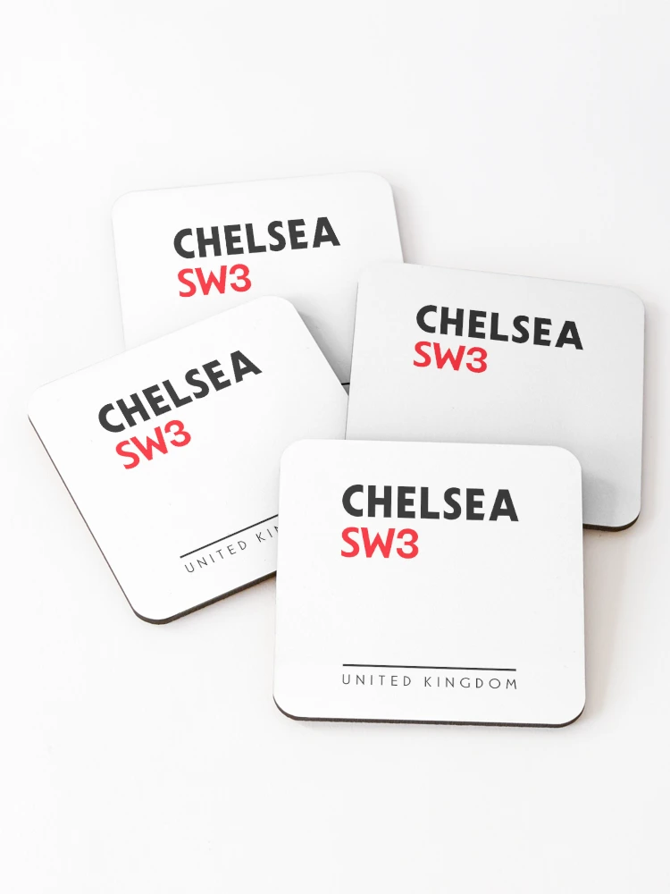 Thumbnail 1 of 5, Coasters (Set of 4), Chelsea Sw3 Postal Code designed and sold by Rajadrone.