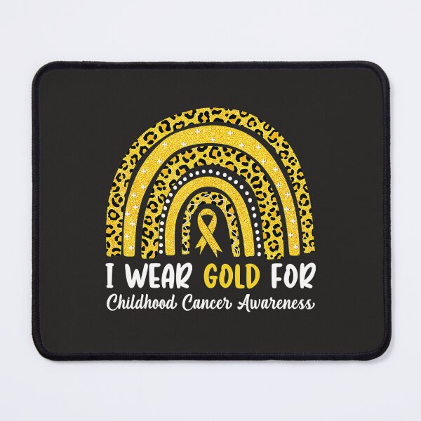Item preview, I Wear Gold For Childhood Cancer Awareness Rainbow Leopard designed and sold by Miriam Brayan.