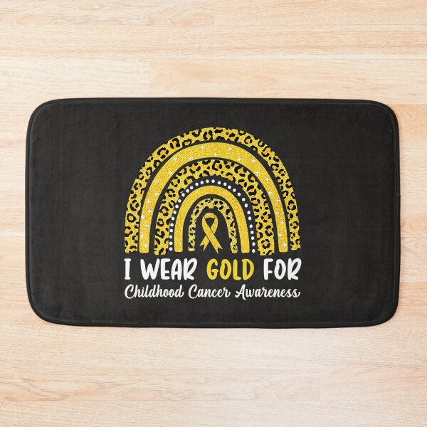 Item preview, I Wear Gold For Childhood Cancer Awareness Rainbow Leopard  designed and sold by Miriam Brayan.