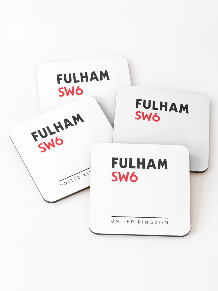 Thumbnail 1 of 5, Coasters (Set of 4), Fulham Sw6 Postal Code designed and sold by Rajadrone.