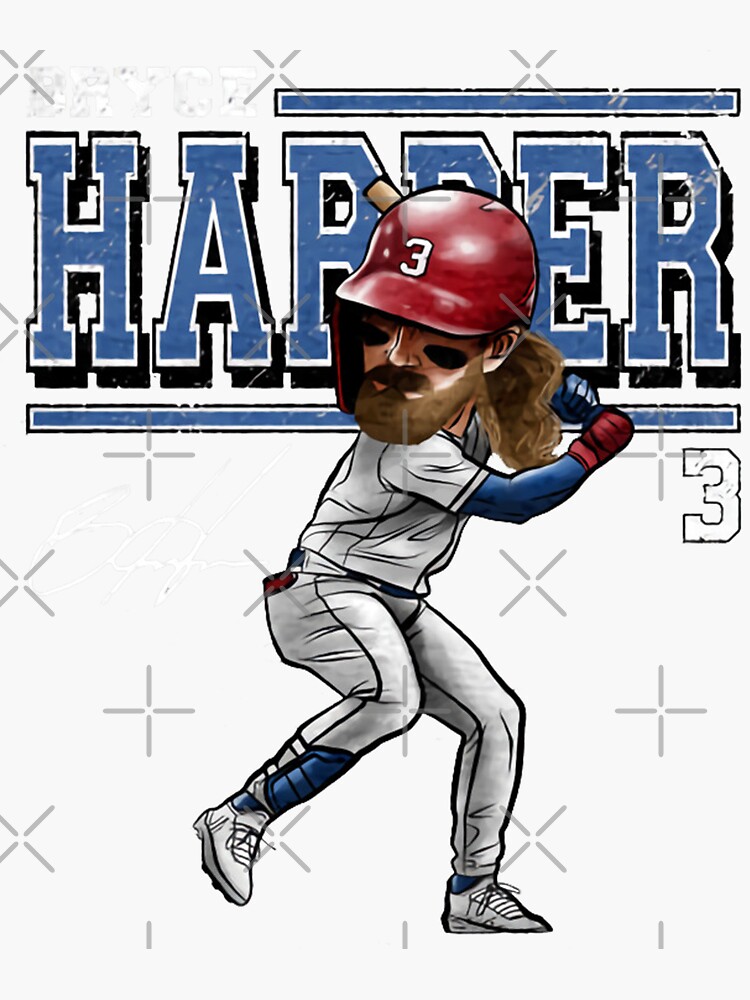 "Bryce Harper Cartoon" Sticker for Sale by wardwilliam90 | Redbubble