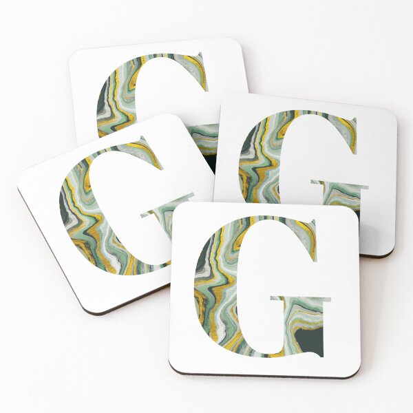 Item preview, The Letter G Green Marble Font designed and sold by smiledeer78.