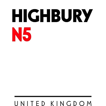 Artwork thumbnail, Highbury N5 Postal Code by Rajadrone