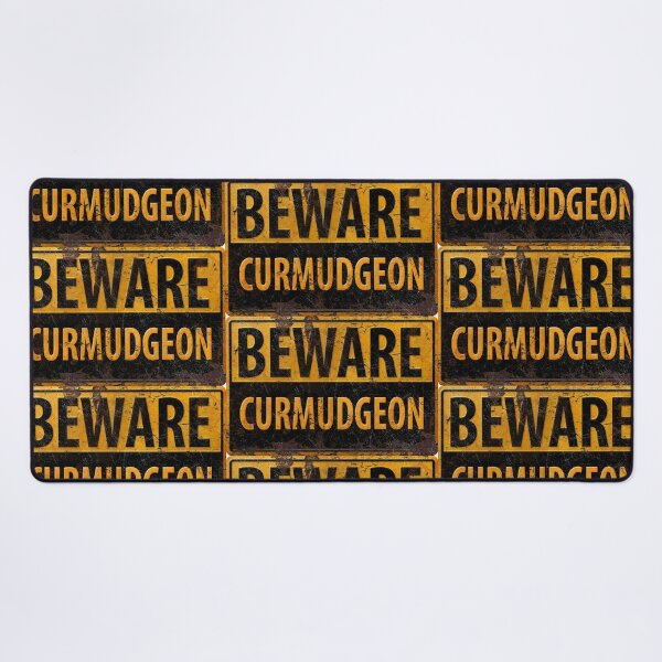Item preview, BEWARE CURMUDGEON - Rusty Danger Warning Sign designed and sold by 26-Characters.