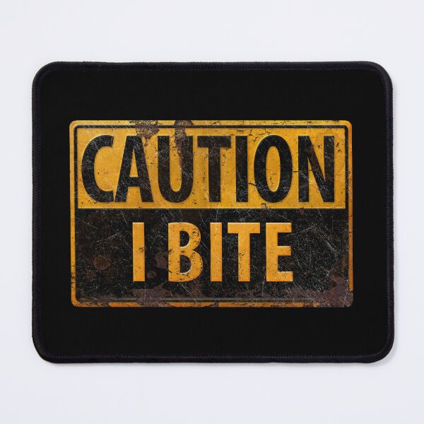 Item preview, CAUTION - I BITE  rusty metal danger warning caution sign designed and sold by 26-Characters.