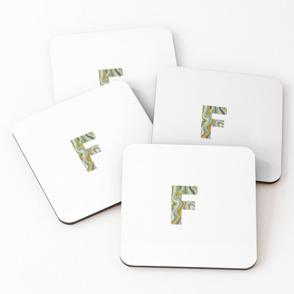 Item preview, The Letter F Green Marble Font designed and sold by smiledeer78.