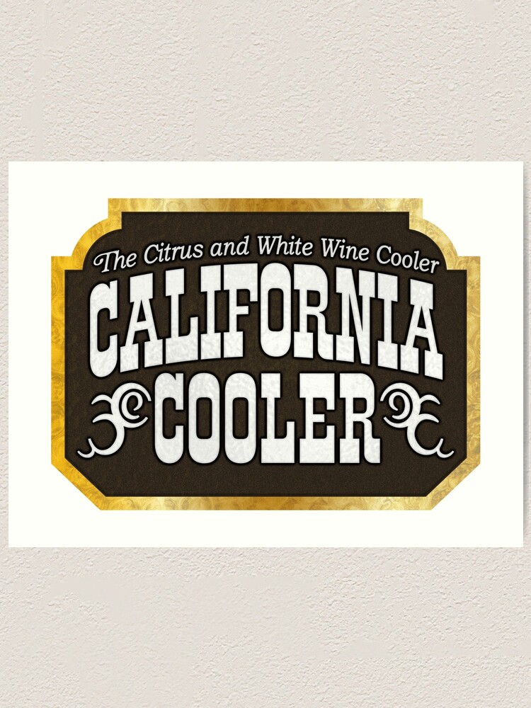 "80s California Cooler Wine Cooler Label Logo" Art Print for Sale by