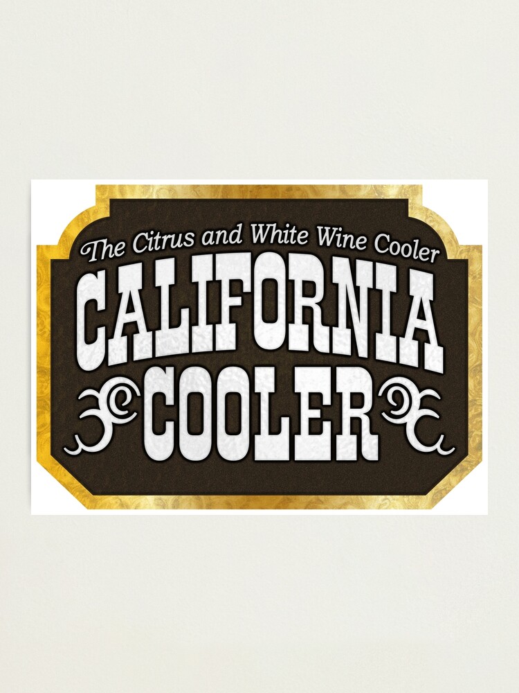 "80s California Cooler Wine Cooler Label Logo" Photographic Print for