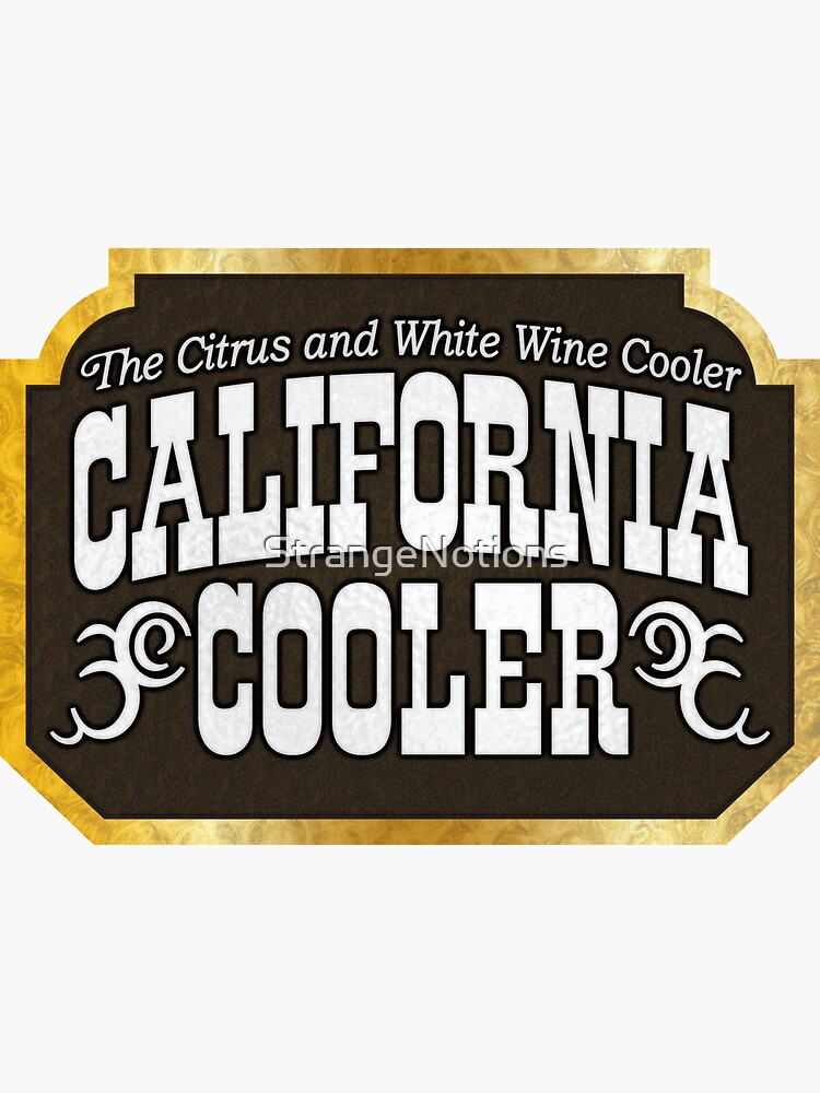 "80s California Cooler Wine Cooler Label Logo" Sticker for Sale by