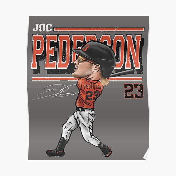 Joc Pederson Baseball Paper Poster Giants 3 - Joc Pederson