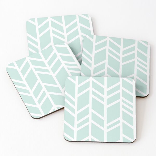 Item preview, Modern Mint Herringbone Chevron designed and sold by SugarPineDesign.