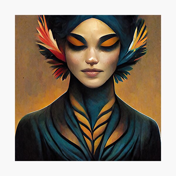Elegant Bird Woman Photographic Print