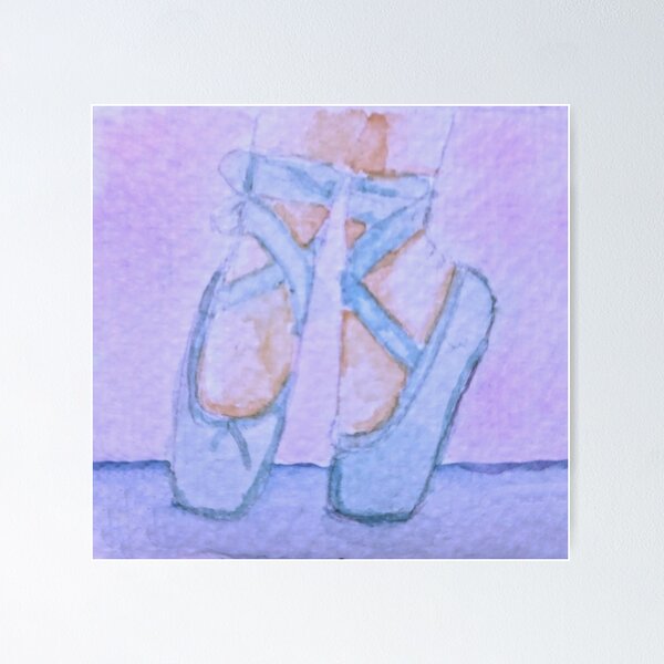 Item preview, Ballet slippers in soft colors in watercolor designed and sold by SanMould.