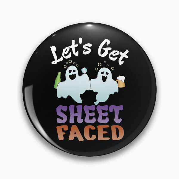 Item preview, Let's Get Sheet Faced, Funny Halloween Clothing, Drunk Ghosts Shirt, Boo Ghost Outfit, Funny Ghost Costume, Halloween Drink Party Apparel designed and sold by praewapy.