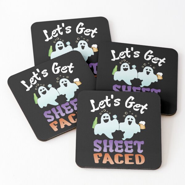 Item preview, Let's Get Sheet Faced, Funny Halloween Clothing, Drunk Ghosts Shirt, Boo Ghost Outfit, Funny Ghost Costume, Halloween Drink Party Apparel designed and sold by praewapy.
