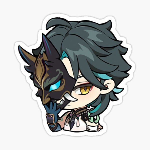 Item preview, Xiao | Genshin Impact Sticker "Mask" designed and sold by Asiapenguin.