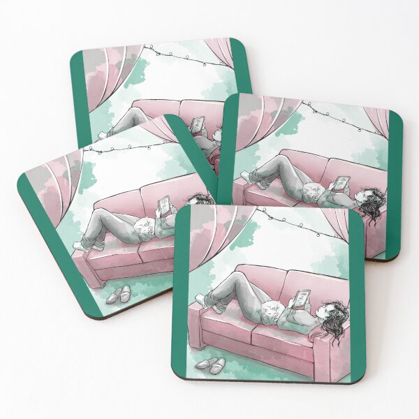 Item preview, Girl reading with cat   designed and sold by JuliaReynod.