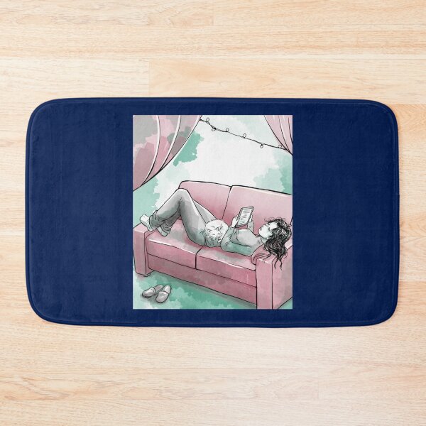 Item preview, Girl reading with cat   designed and sold by JuliaReynod.