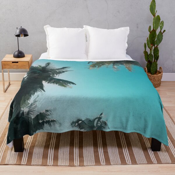 Item preview, Blue Sky Through Tropical Palm Trees - Watercolour Style designed and sold by WWWC2288.