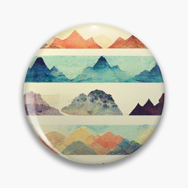 Item preview, Mountain peak watercolor stripes designed and sold by Fezdani.