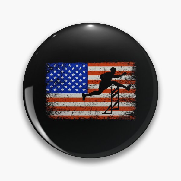 Item preview, American Flag Hurdles Hurdling Hurdler Patriotic designed and sold by CuteDesigns1.