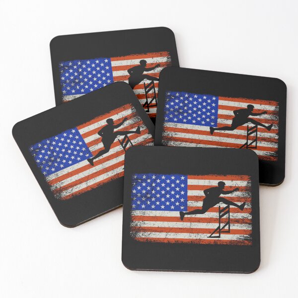 Item preview, American Flag Hurdles Hurdling Hurdler Patriotic designed and sold by CuteDesigns1.