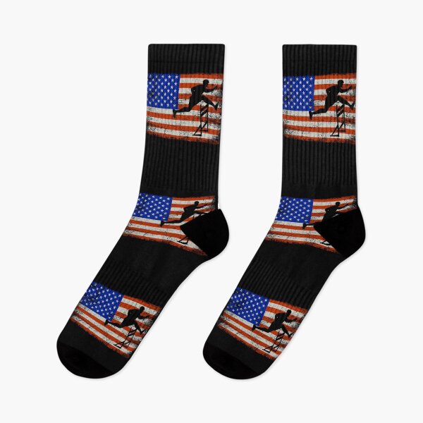 Item preview, American Flag Hurdles Hurdling Hurdler Patriotic designed and sold by CuteDesigns1.