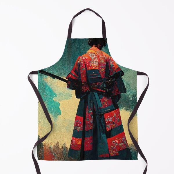 Artikelvorschau, Samurai in Yukata Abstrakte KI-generierte Kunst entworfen und verkauft von MeAI-Art.